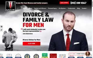 In Law We Trust Divorce and Family Lawyers of Tampa website