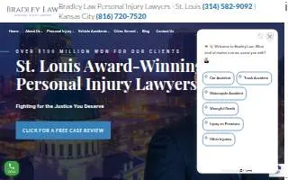 Bradley Law Personal Injury Lawyers of St. Louis website