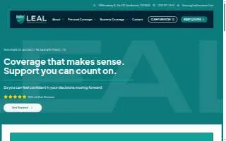Leal Insurance Services, LLC website