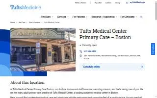 Tufts Medical Center Primary Care – Boston website