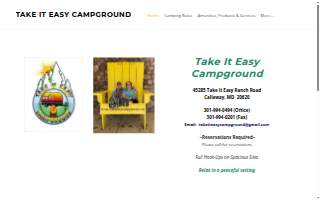 Take It Easy Campground website