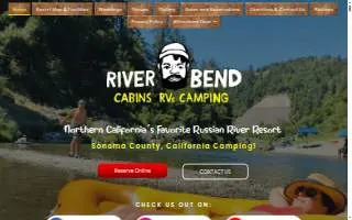 River Bend Resort of Forestville website