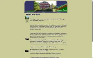 Umpqua Safari Rv Park website