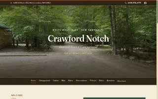 Crawford Notch Campground website