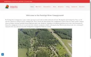 Peshtigo River Campground website