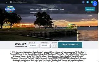 Lake Limestone Campgrnd & Mrna website