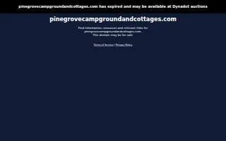 Pine Grove Campground & Cttgs website