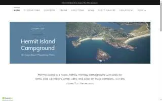 Hermit Island Campgrounds website