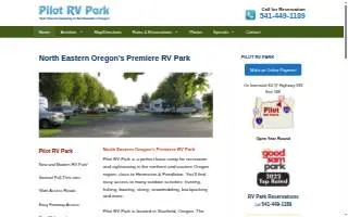 Pilot Rv Park website