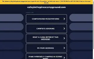 Valley In The Pines Campground website