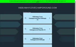 Hide-a-way Cove Campground website