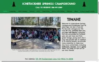 Ichetucknee Springs Campground website