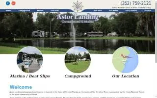 Astor Landing Campground website