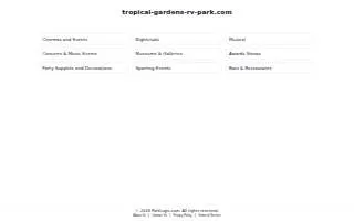 Tropical Gardens Travel Park website