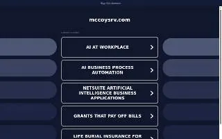 Mc Coy's Rv Park website