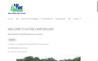Hi-tide Recreation website