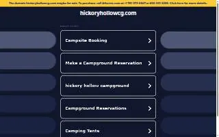 Hickory Hollow Camp Ground website