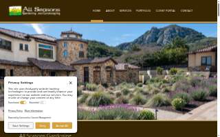 All Seasons Sprinkler and Landscaping website