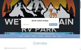 Wet Mountain Rv Park & Cabins website