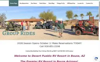 Desert Pueblo Rv Resort website