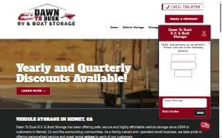 Dawn To Dusk Rv & Boat Storage website