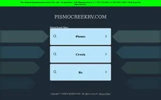 Pismo Creek Rv Resort website