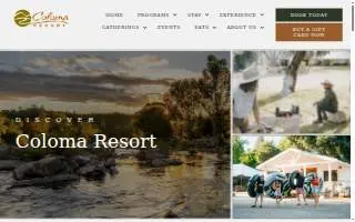 Coloma Resort At Sutter's Mill website