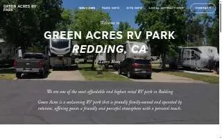 Green Acres Rv Park of Redding website