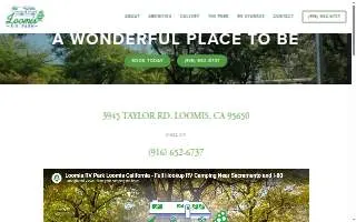 Loomis Rv Park website