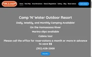 Camp N'water Outdoor Resort website