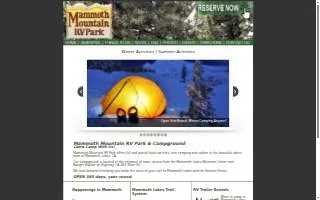 Mammoth Mountain Rv Park website