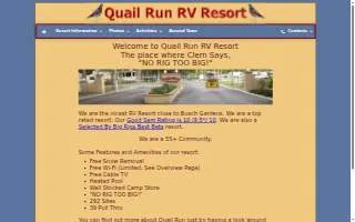 Quail Run Campground Inc website