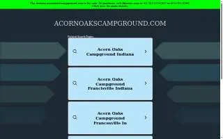 Acorn Oaks Campgrounds website