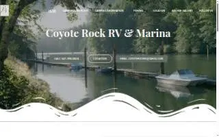 Coyote Rock Rv Resort & Marina website