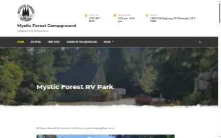Mystic Forest Rv Park website