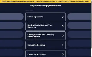 Forge Pond Campground Inc website