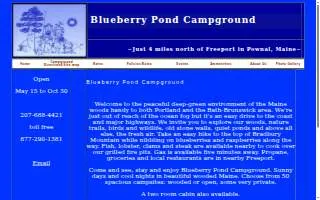 Blueberry Pond Campground website