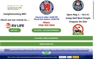 Fox Den Acres Campgrounds website