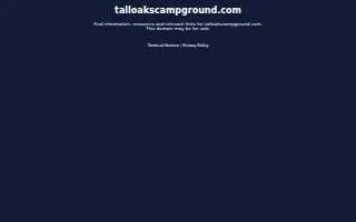 Tall Oaks Campground website