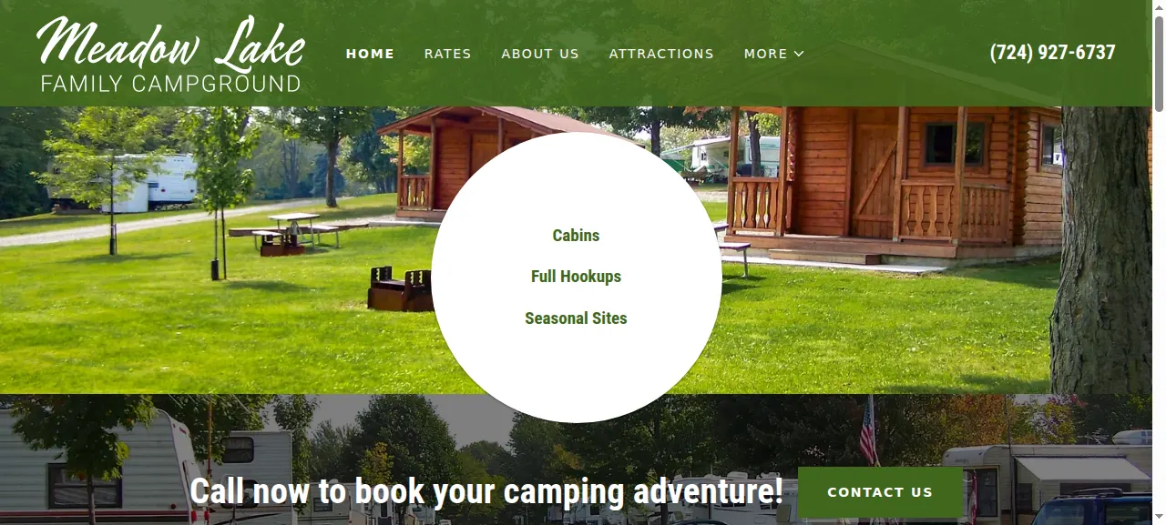 Meadow Lake Campground website
