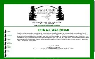 Cane Creek Campground & Rv Prk website