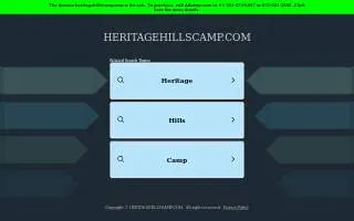 Heritage Hills Campgrounds website