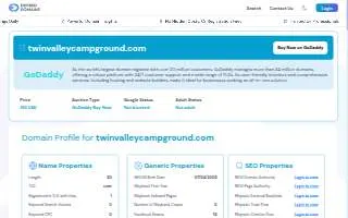 A-1 Twin Valley Campgrounds website