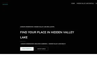 Hidden Valley Lake website