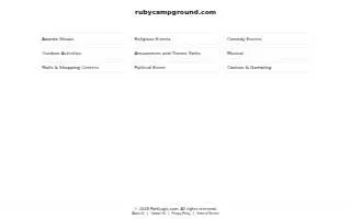 Ruby Campground website