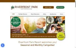 Riverfront Park Campground website