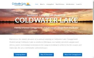 Coldwater Lake Campgrounds website