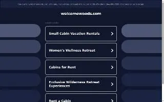 Welcome Woods Campground website