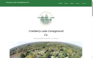 Cranberry Lake Campgrounds website