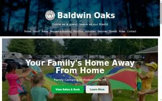 Baldwin Oaks Campground website